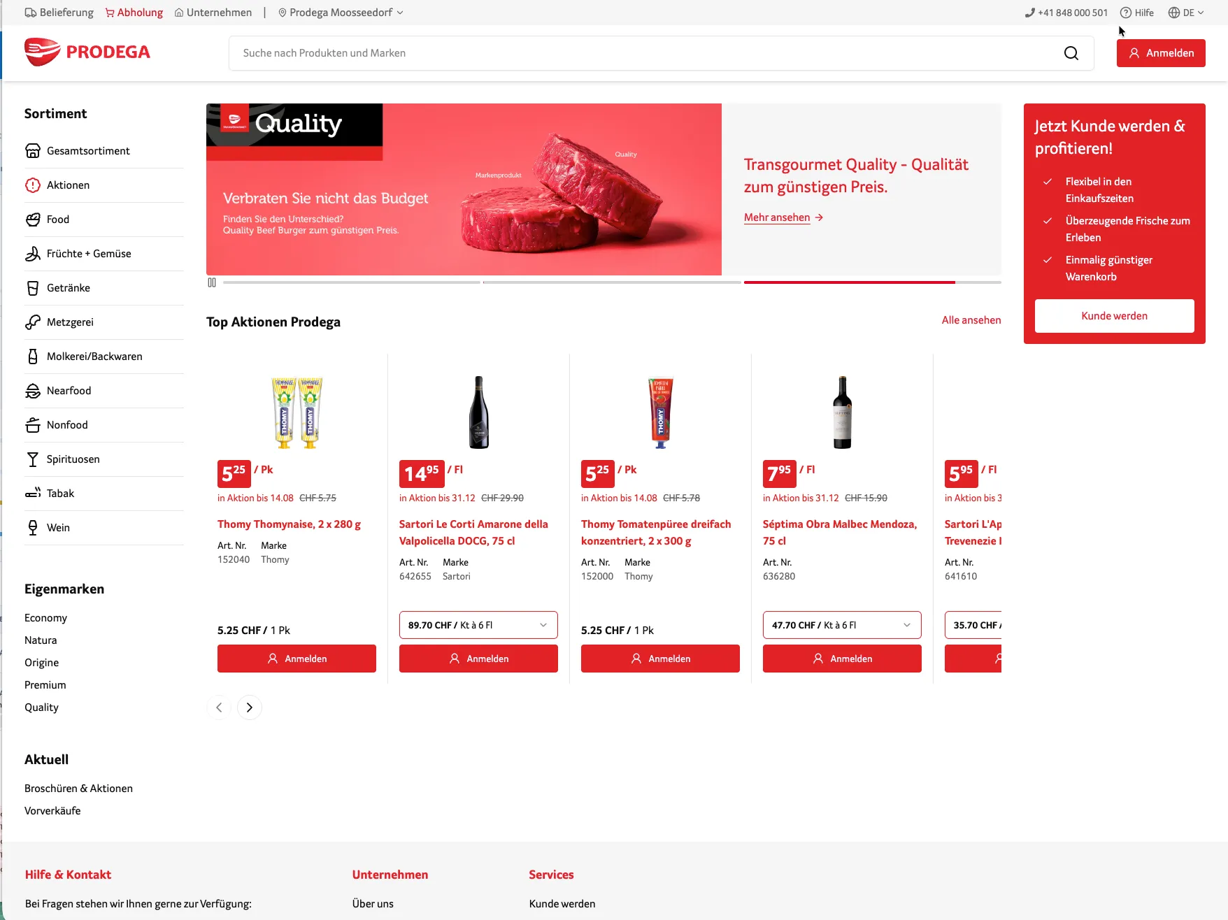Transgourmet Webshop