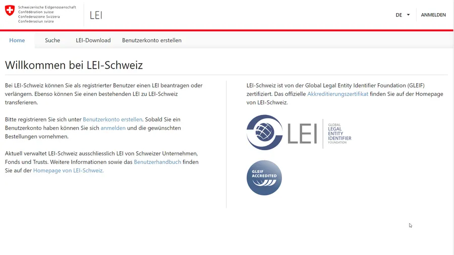 LEI Startseite